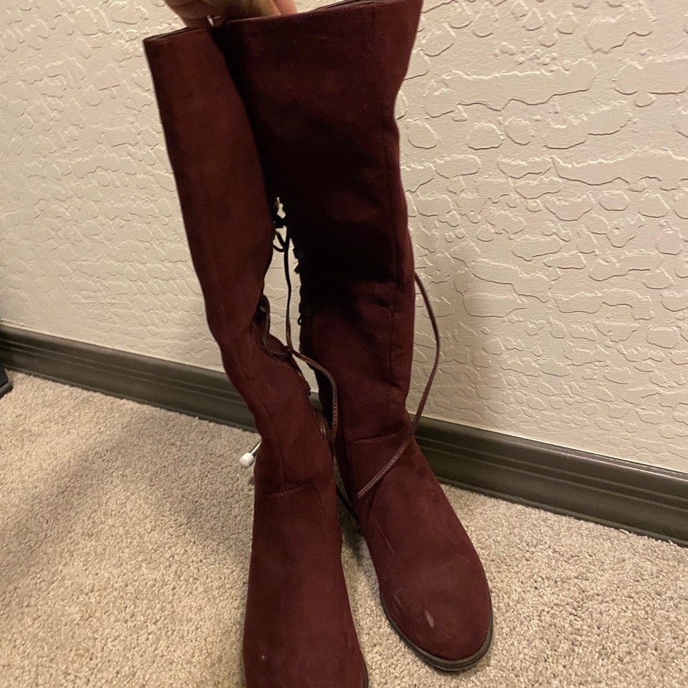 Maroon boots